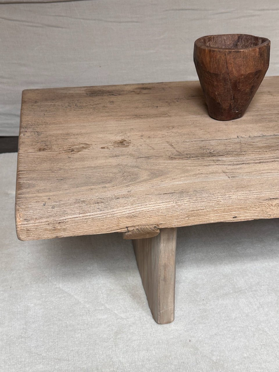 The Corner - Antique oak coffee table N° 45 - Coffee Tables & Consoles