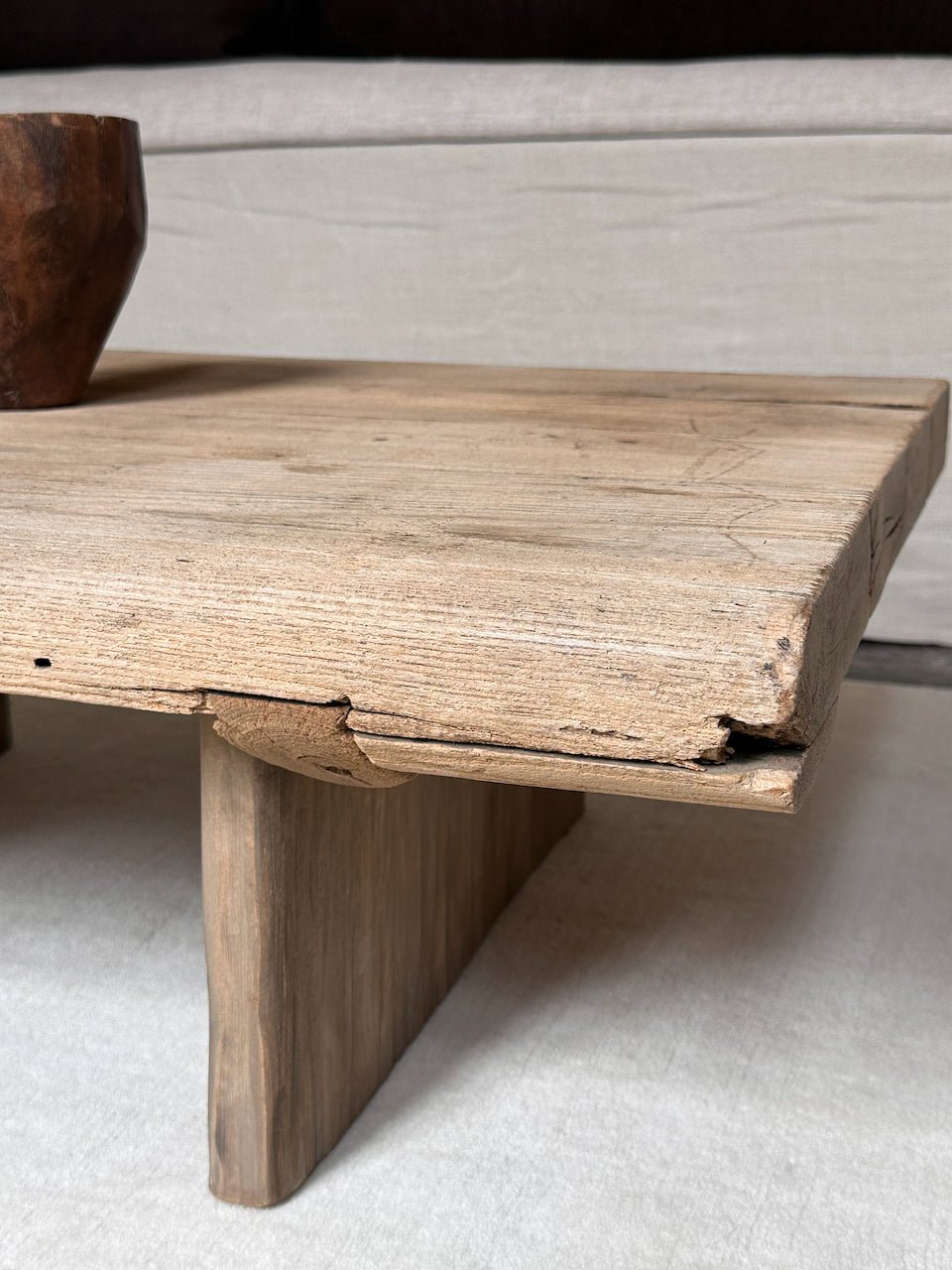 The Corner - Antique oak coffee table N° 45 - Coffee Tables & Consoles