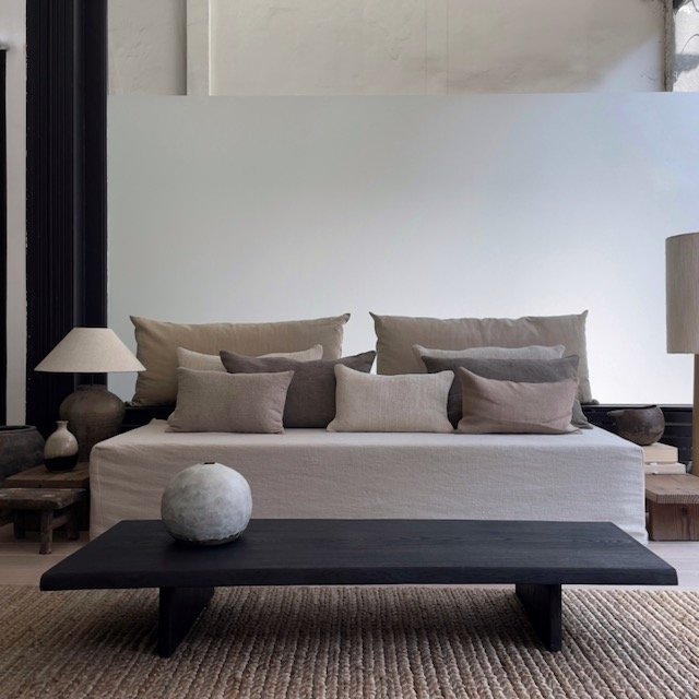 The Corner - Burnt oak wood table N° 12 - Coffee Tables & Consoles