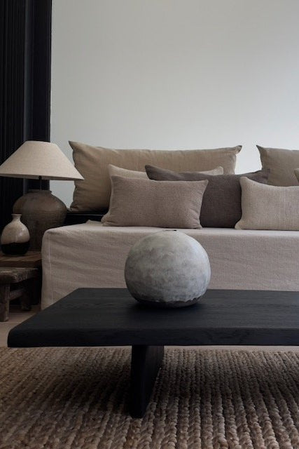 The Corner - Burnt oak wood table N° 12 - Coffee Tables & Consoles