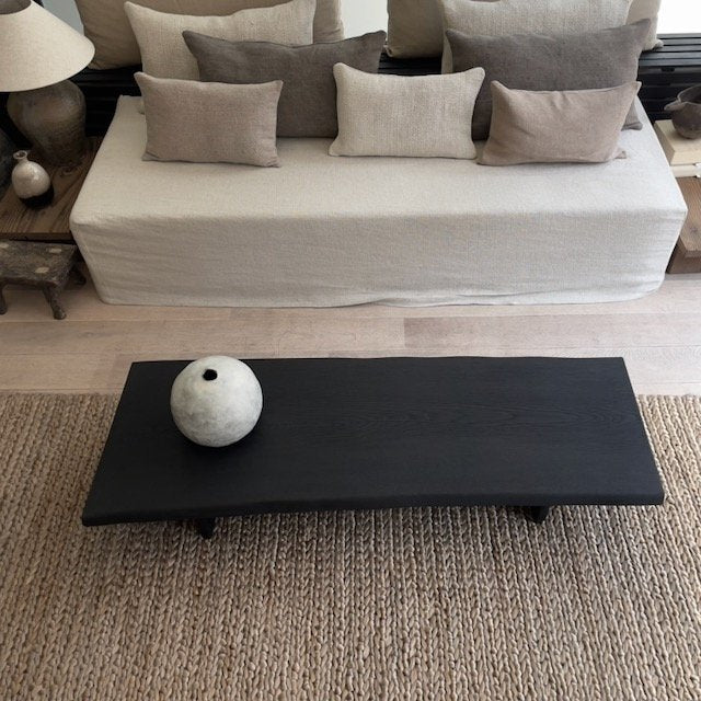 The Corner - Burnt oak wood table N° 12 - Coffee Tables & Consoles