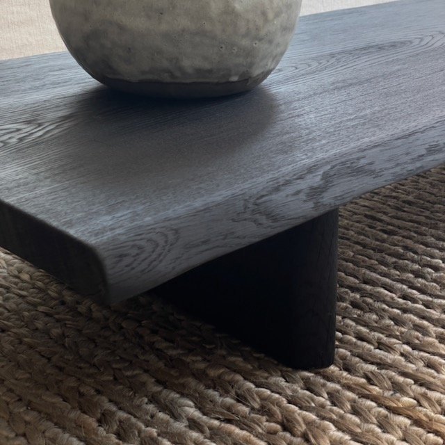 The Corner - Burnt oak wood table N° 12 - Coffee Tables & Consoles