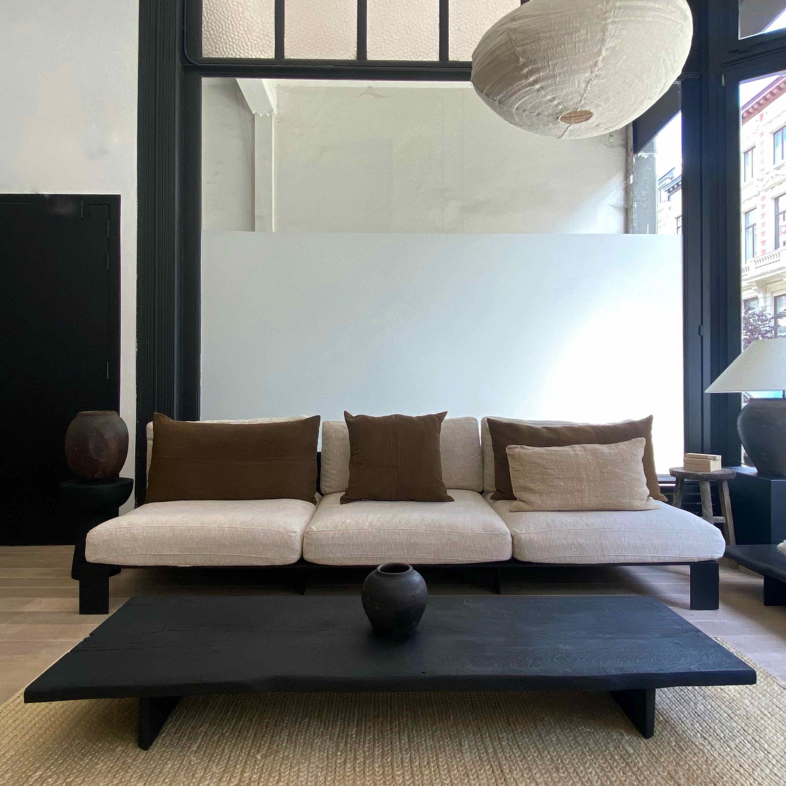 The Corner - Burnt oak wood table N° 6 - Coffee Tables & Consoles