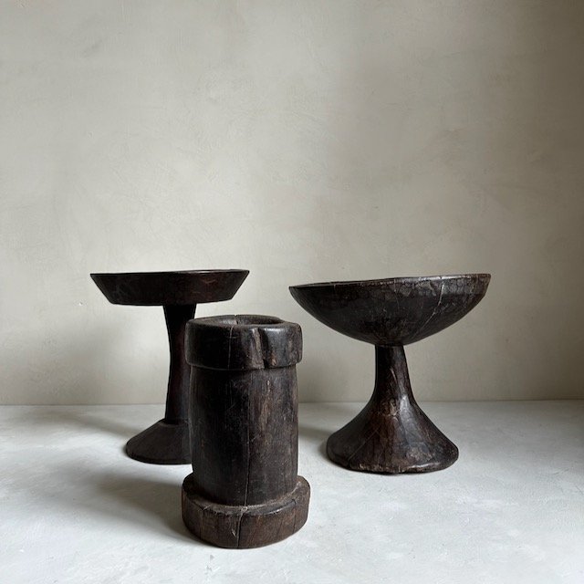 The Corner - Ethiopian wooden bowl with foot N° 15 - Decoration