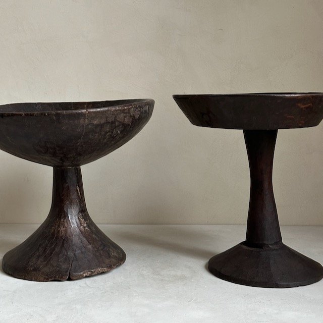 The Corner - Ethiopian wooden bowl with foot N° 15 - Decoration