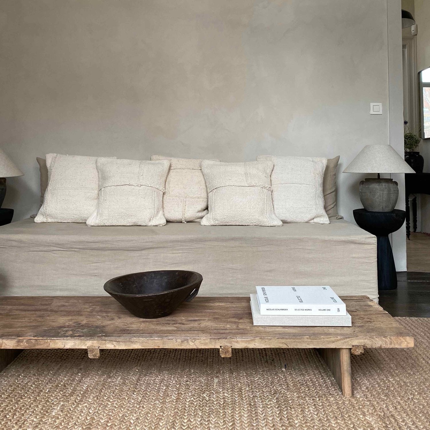 The Corner - Low antique oak table N°10 - Coffee Tables & Consoles