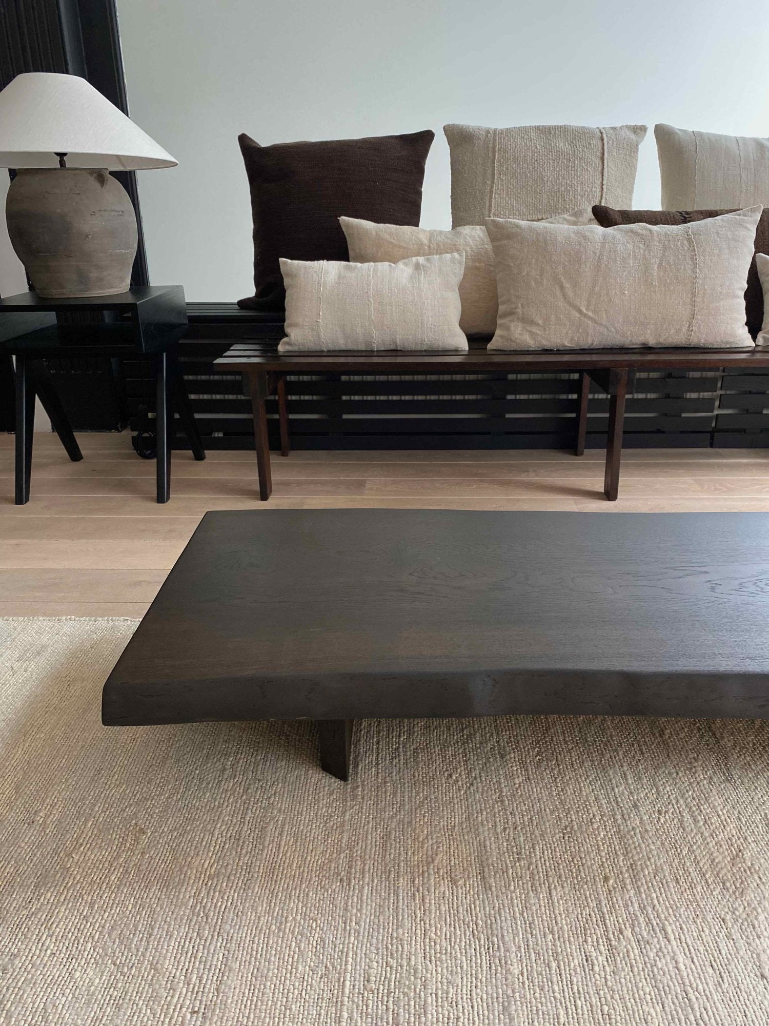 The Corner - Low oak wood table N° 6 - Coffee Tables & Consoles