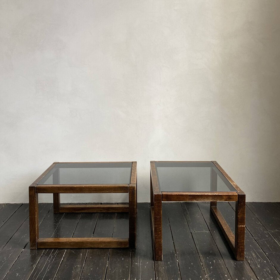 The Corner - Set of side tables with glass - 