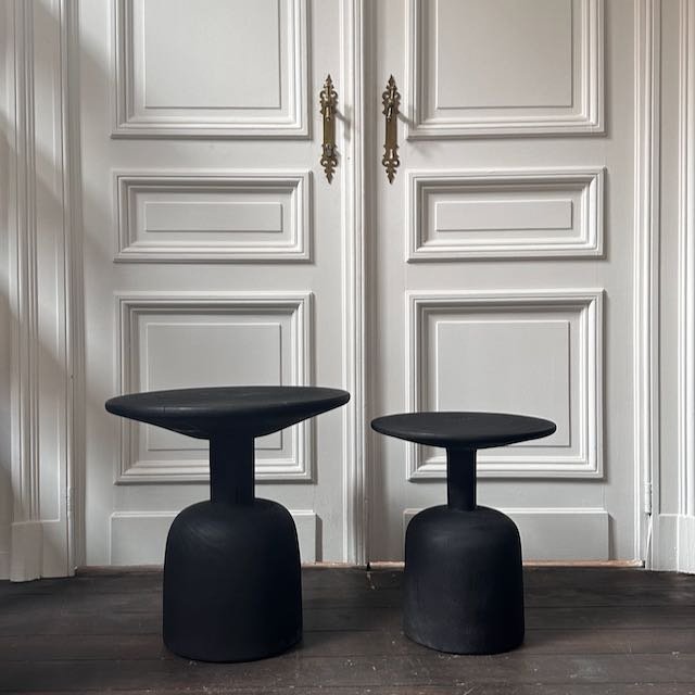 The Corner - Table PN6 S - Burnt wood - Side Tables & Stools