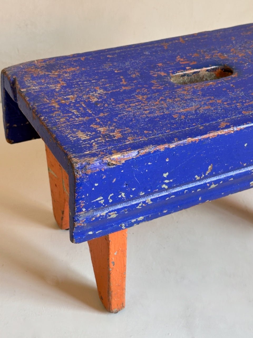 The Corner - Vintage Blue stool N° 63 - Benches & Stools