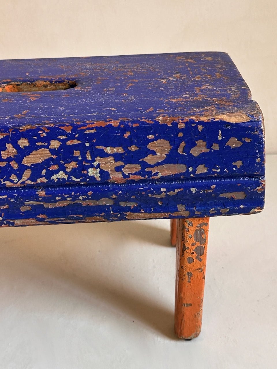 The Corner - Vintage Blue stool N° 63 - Benches & Stools