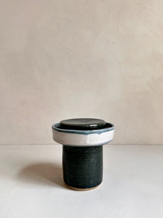 The Corner - Vintage Glazed Ceramic Pot with Lid N° 25 - Ceramics