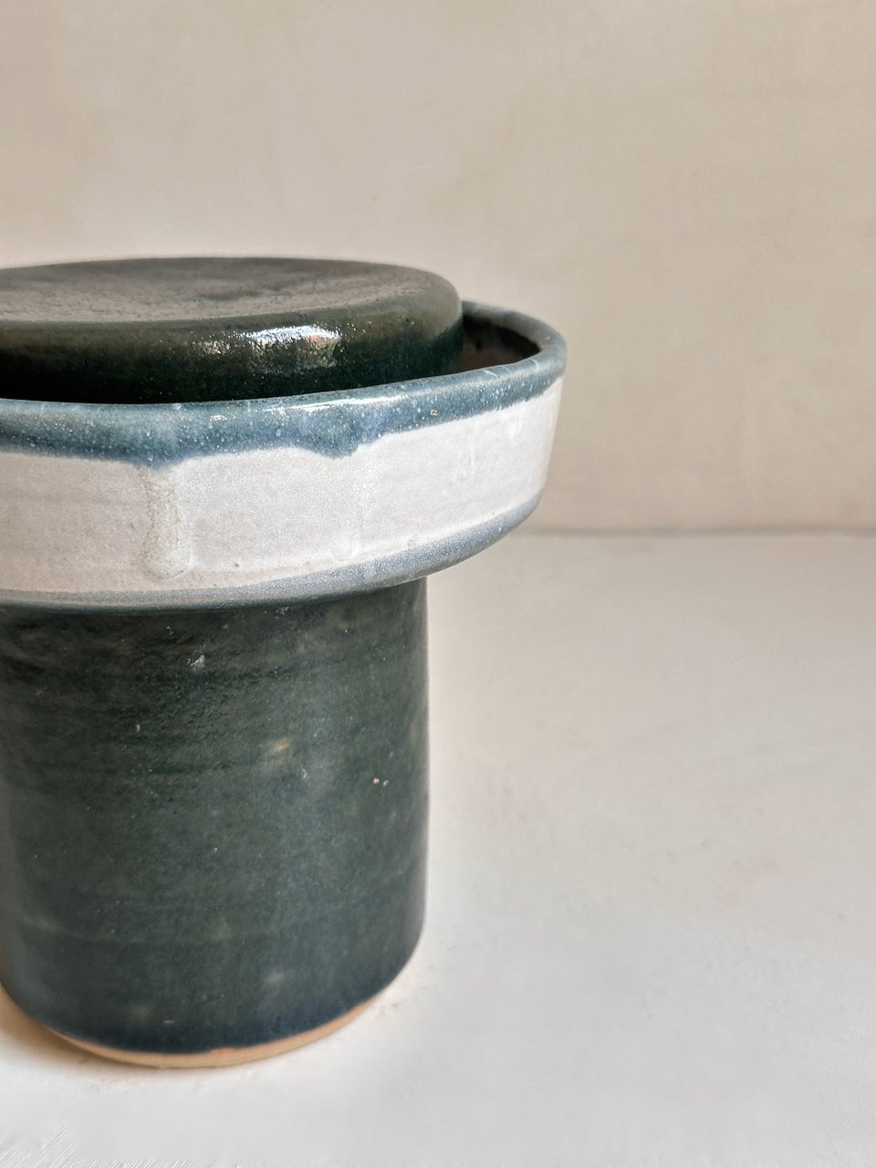 The Corner - Vintage Glazed Ceramic Pot with Lid N° 25 - Ceramics