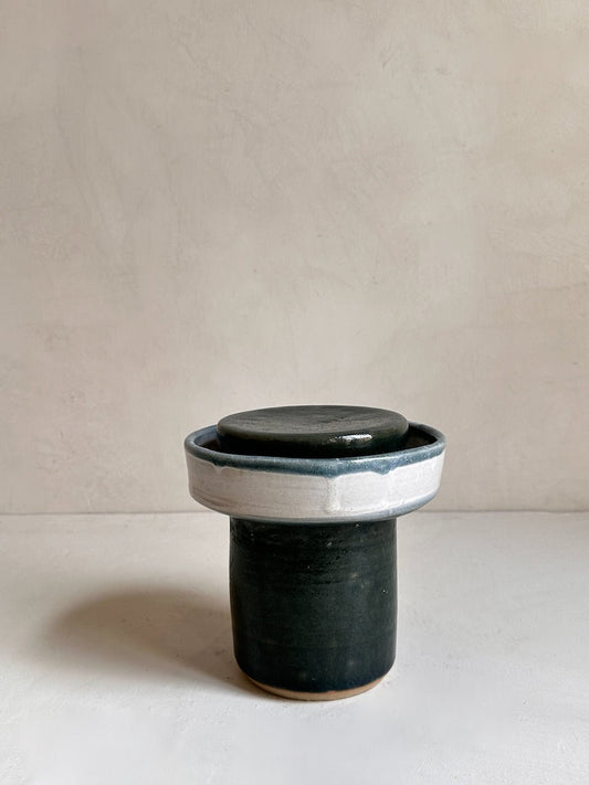 The Corner - Vintage Glazed Ceramic Pot with Lid N° 25 - Ceramics