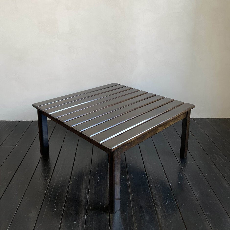 The Corner - Vintage low table with wooden slats - 