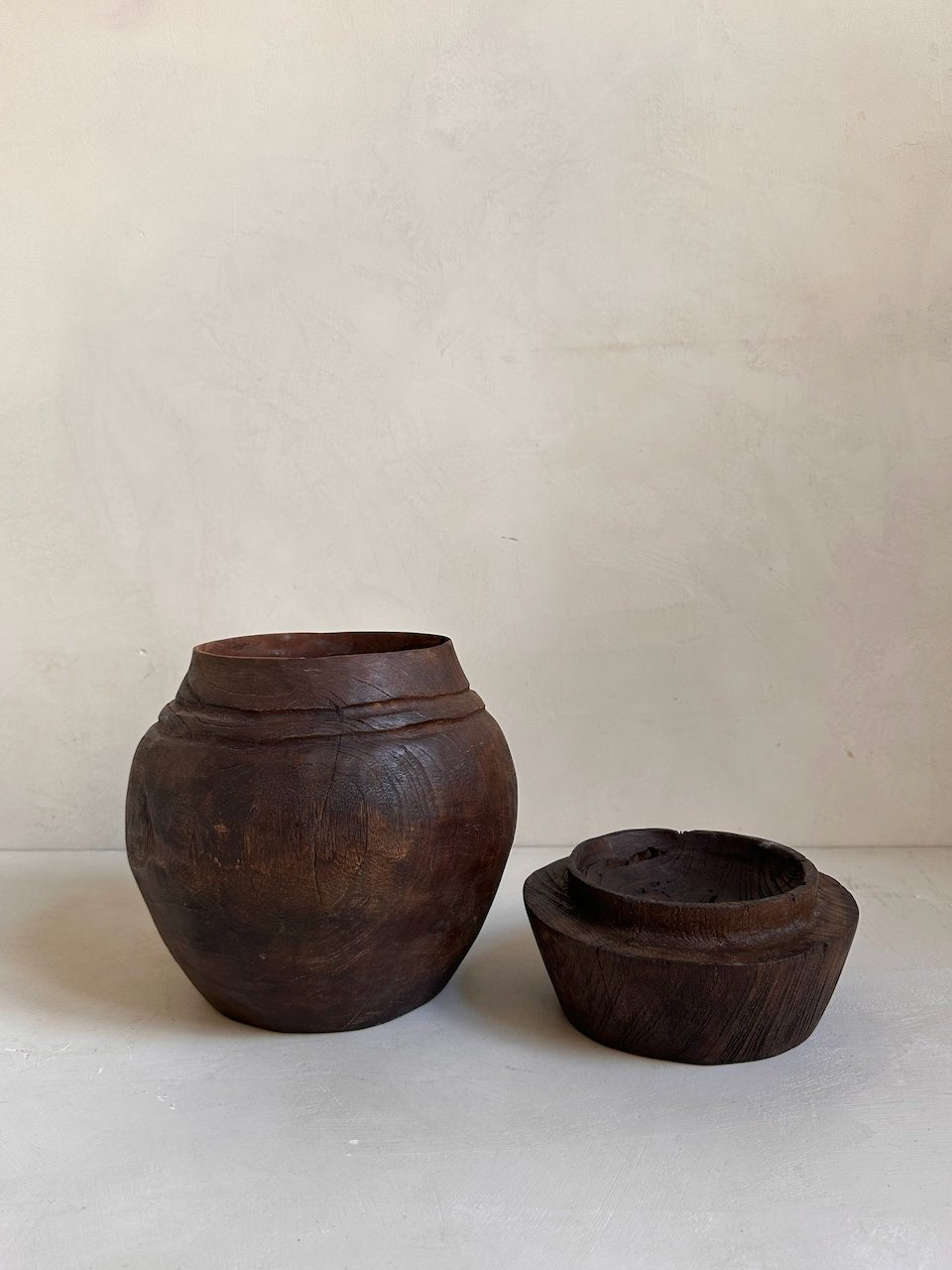 The Corner - Wooden basket with lid N° 3 - Decoration