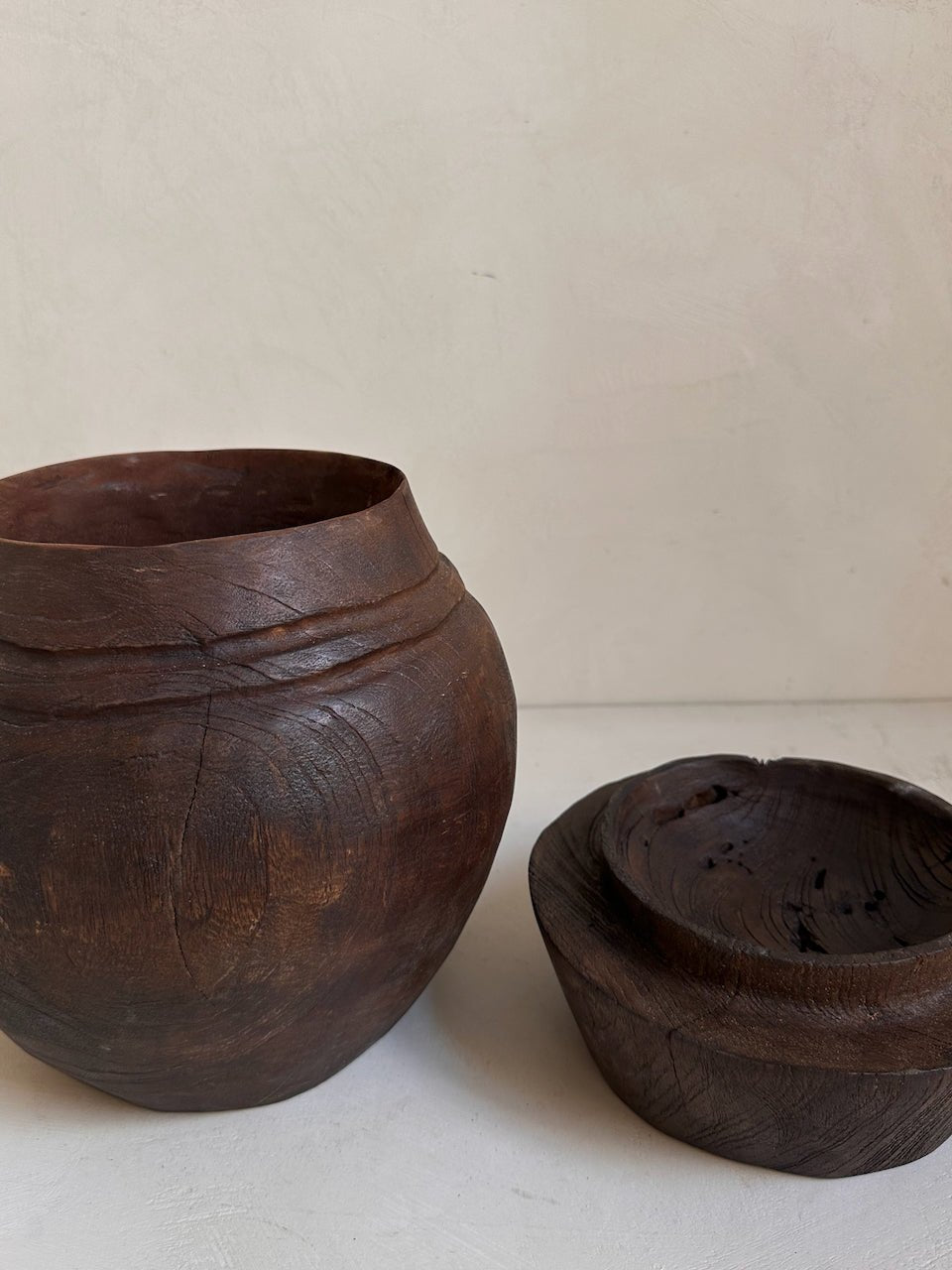 The Corner - Wooden basket with lid N° 3 - Decoration