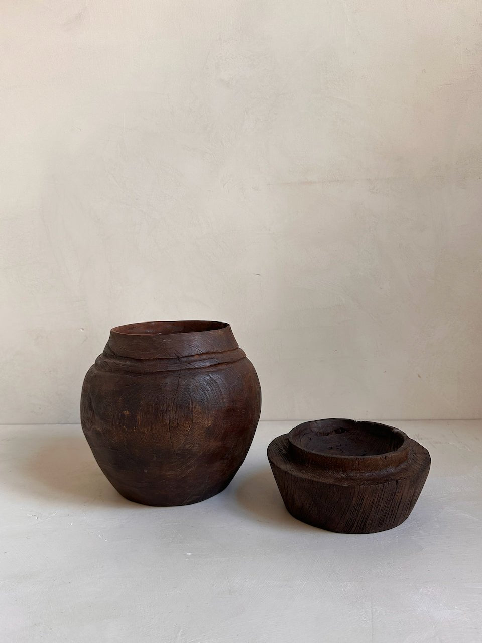 The Corner - Wooden basket with lid N° 3 - Decoration