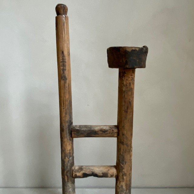 The Corner - Wooden candle stick No 5 - Decoration