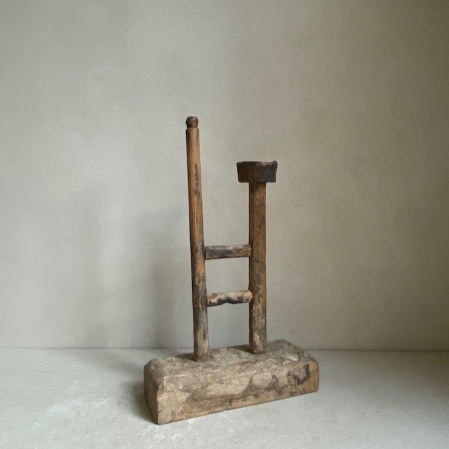 The Corner - Wooden candle stick No 5 - Decoration