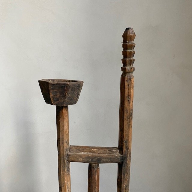 The Corner - Wooden candle stick No 8 - Decoration