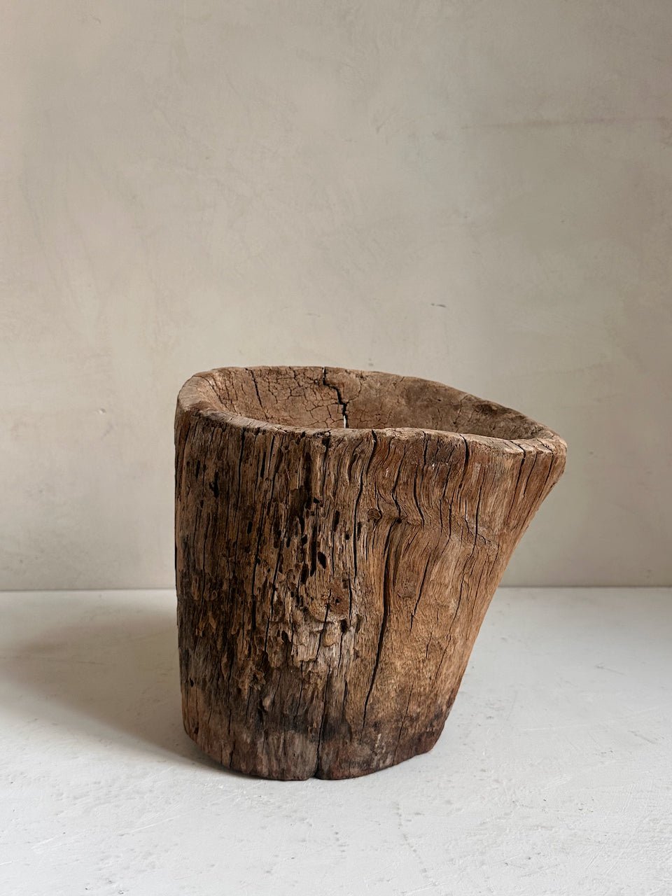 The Corner - Wooden mortar N° 15 - Decoration