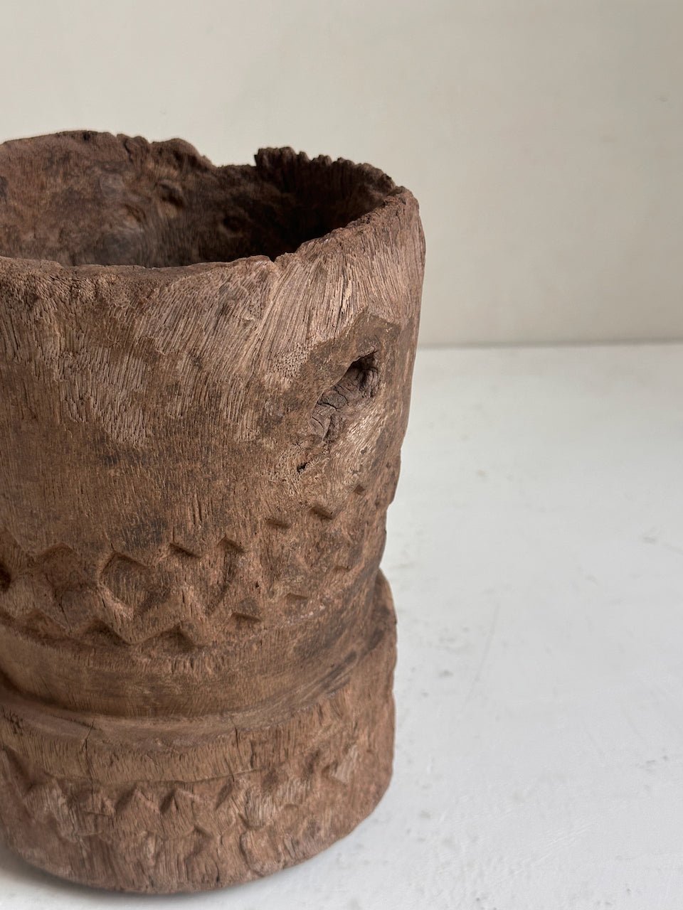 The Corner - Wooden mortar N° 16 - Decoration