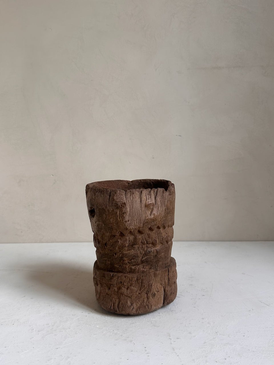 The Corner - Wooden mortar N° 16 - Decoration