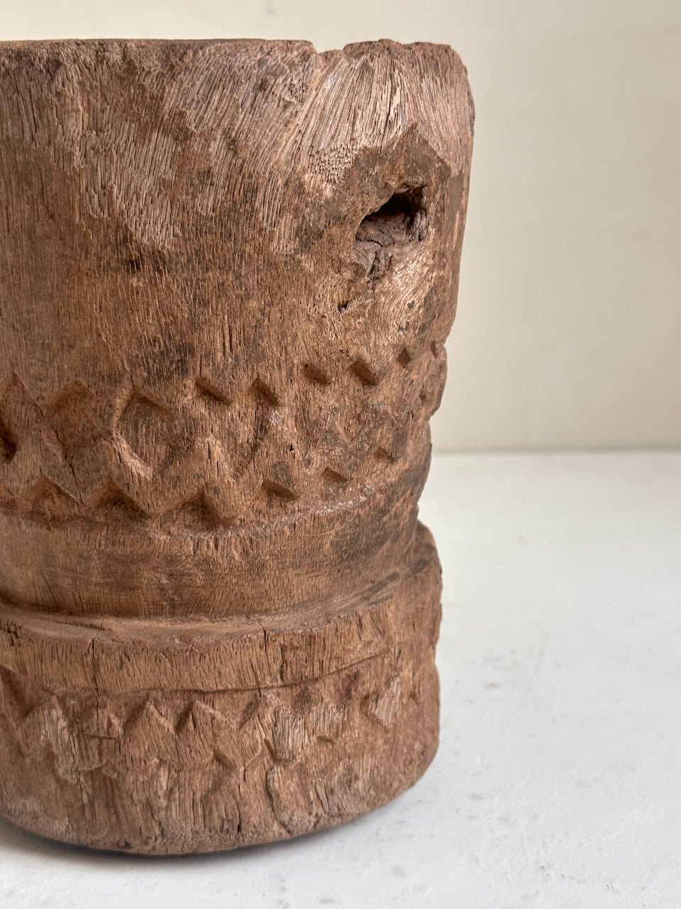 The Corner - Wooden mortar N° 16 - Decoration