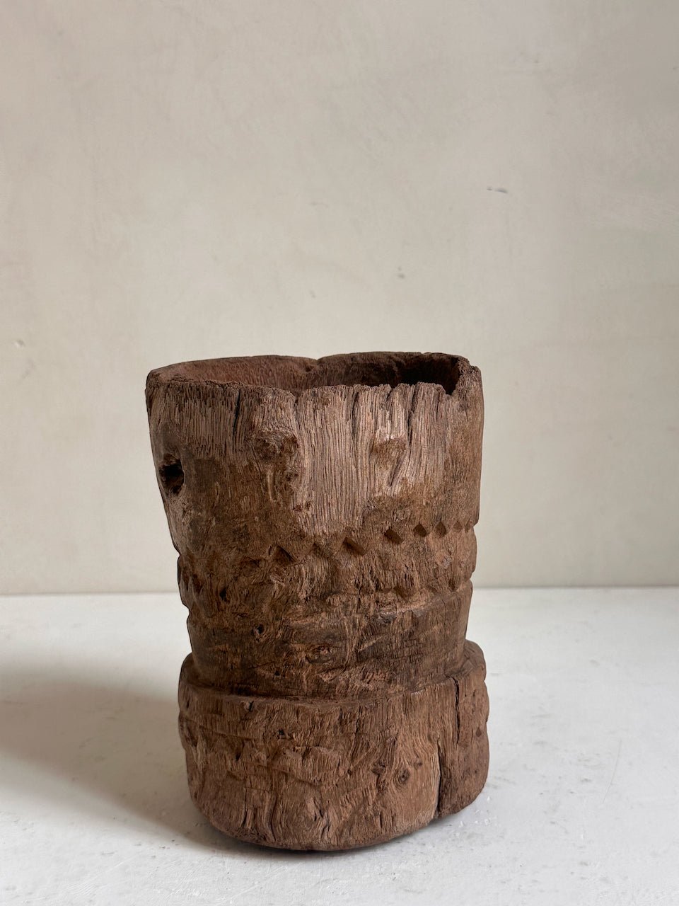 The Corner - Wooden mortar N° 16 - Decoration