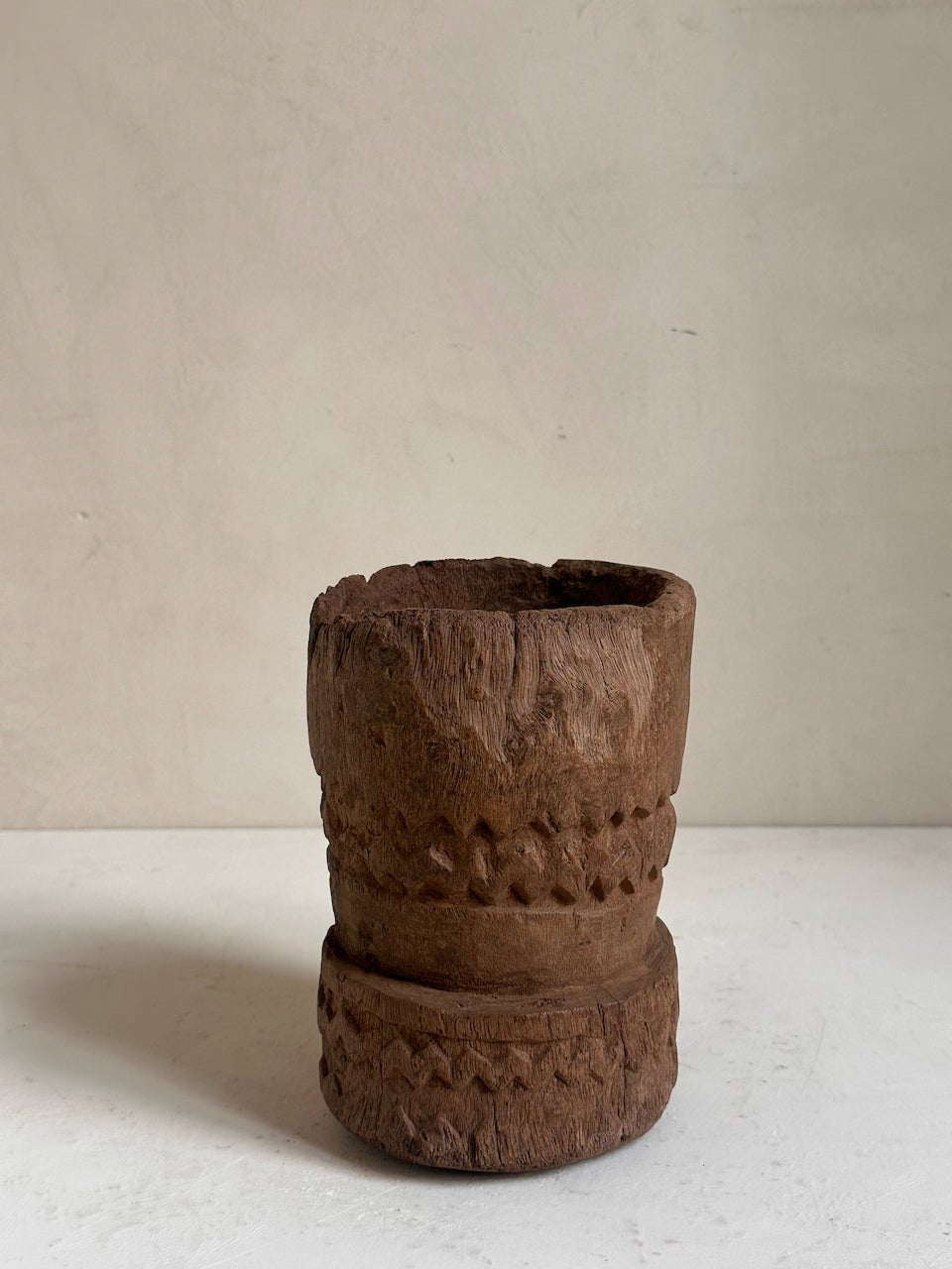 The Corner - Wooden mortar N° 16 - Decoration