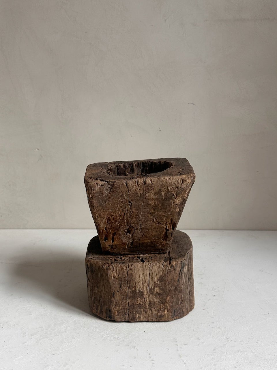 The Corner - Wooden mortar N° 19 - Decoration