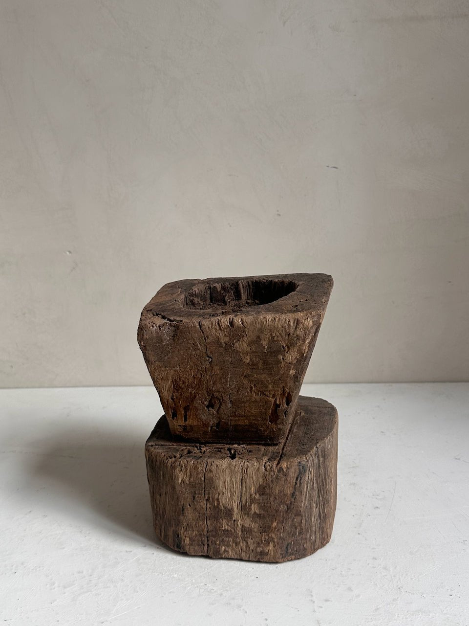 The Corner - Wooden mortar N° 19 - Decoration