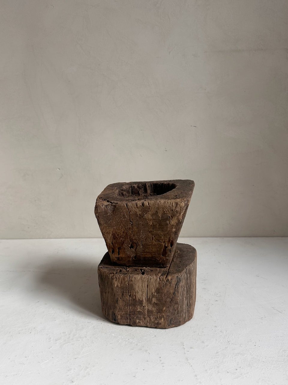 The Corner - Wooden mortar N° 19 - Decoration