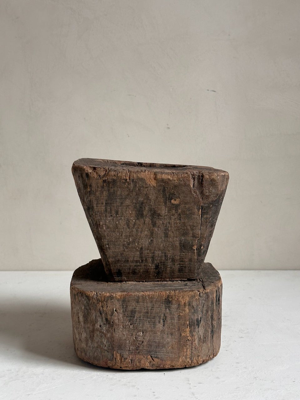 The Corner - Wooden mortar N° 19 - Decoration