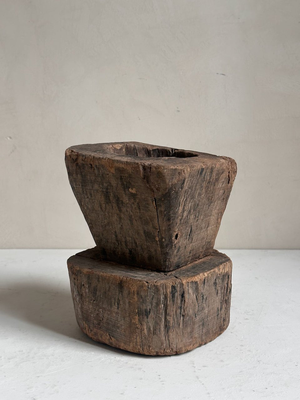 The Corner - Wooden mortar N° 19 - Decoration