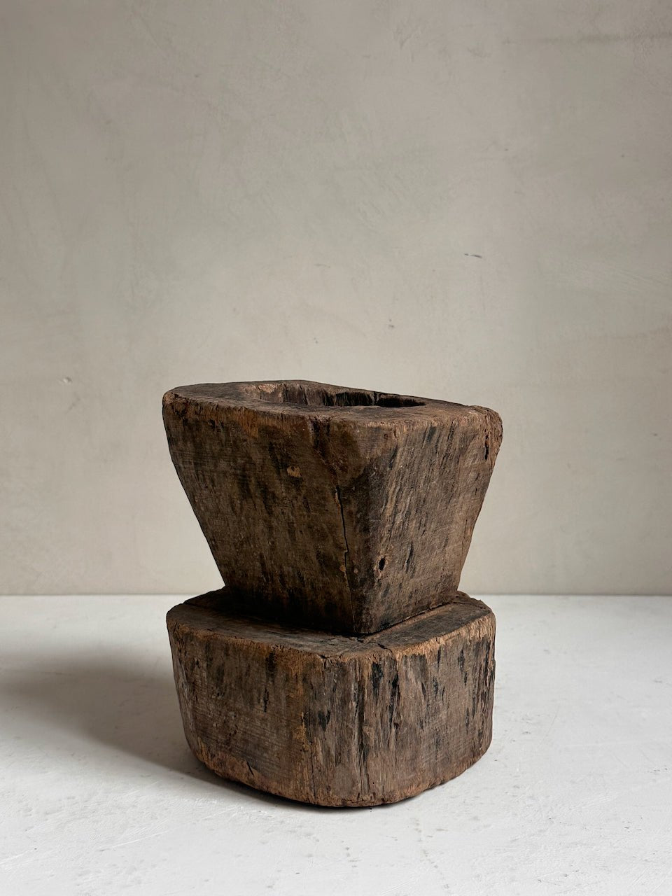 The Corner - Wooden mortar N° 19 - Decoration